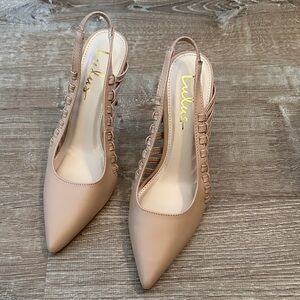 Lulu's Nude Slingback Heels